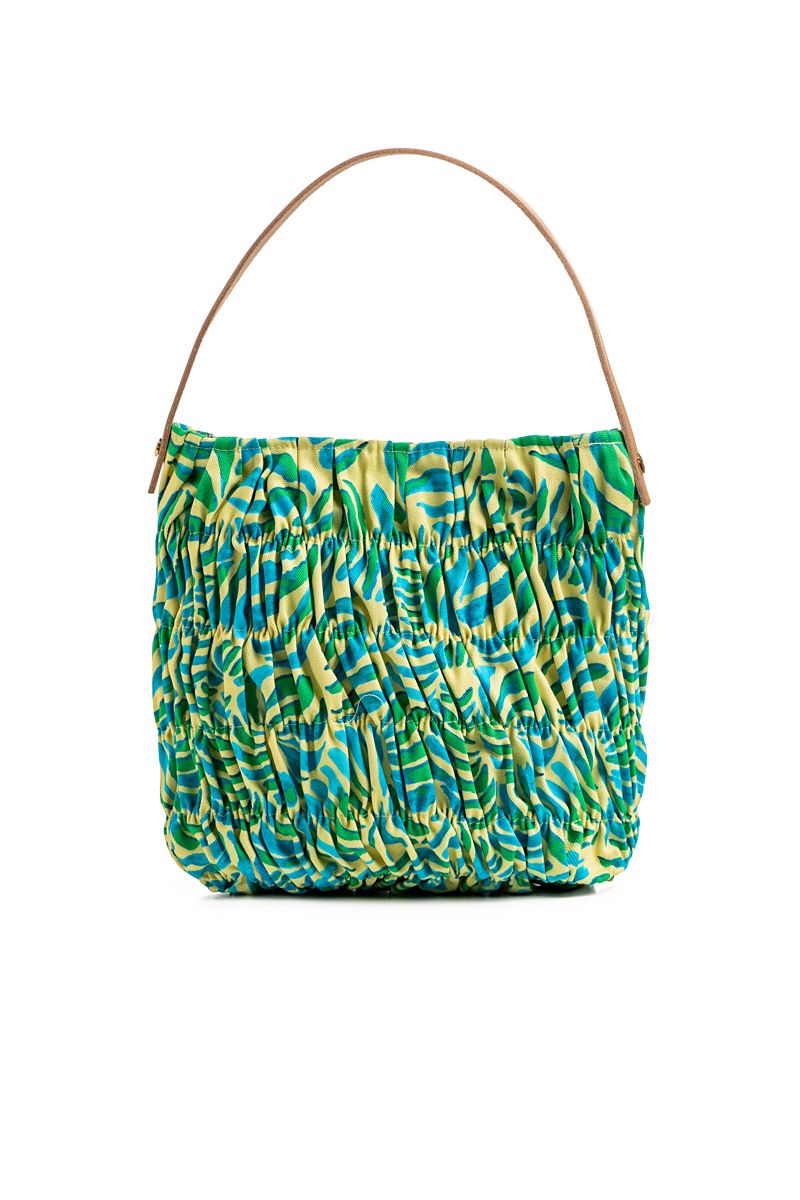 Cotton printed bucket bag 