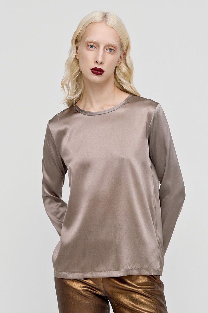 T-shirt in silk-blend