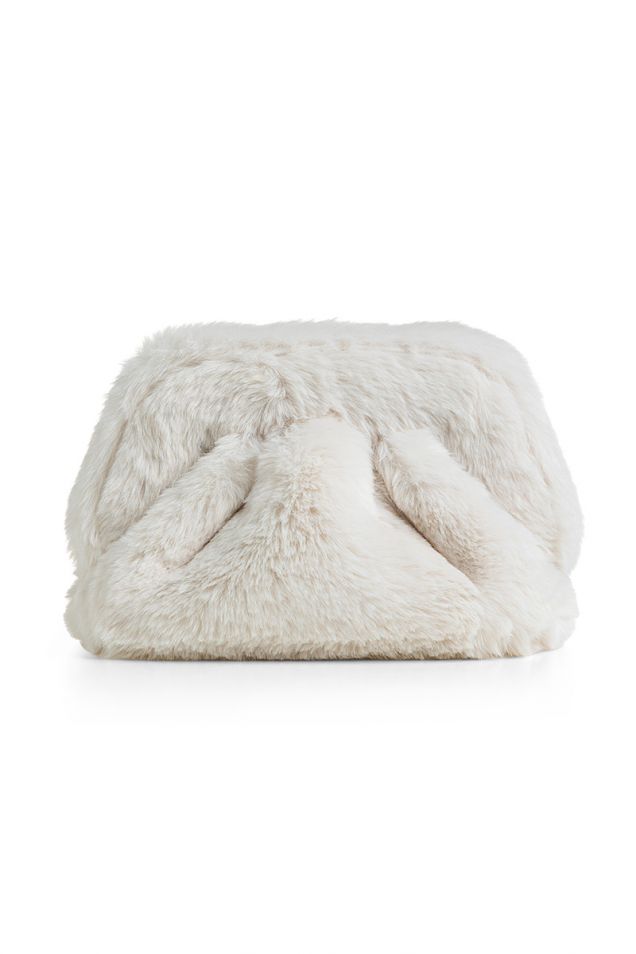 Small clutch from vegan shearling 