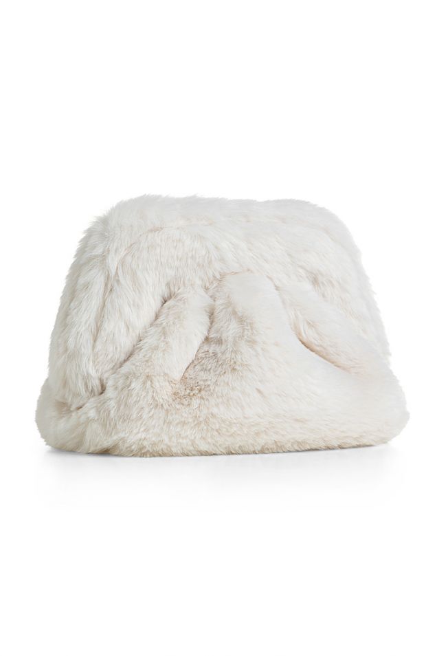 Small clutch from vegan shearling 