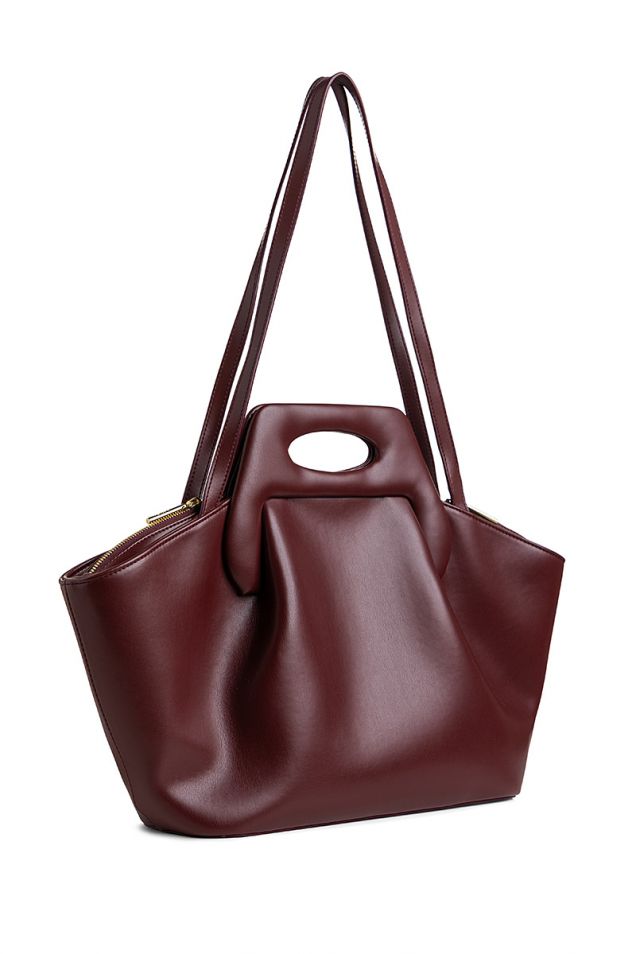 Tote bag in burgundy 